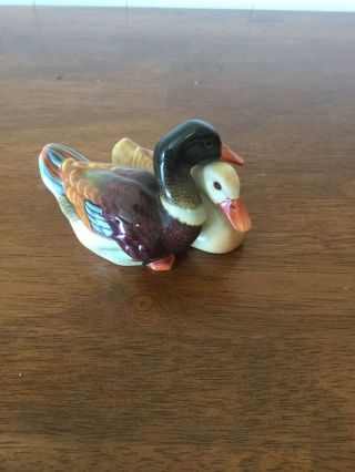 Herend Porcelain Figurine Nesting Ducks.  Euc