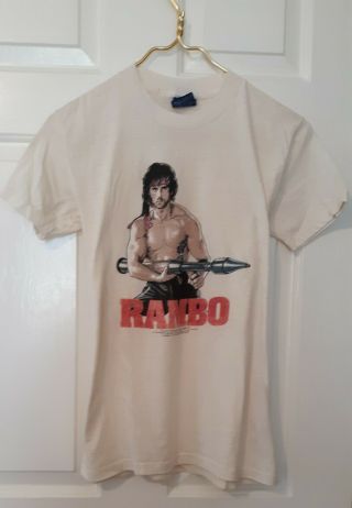 Vintage Rare Rambo First Blood Part 2 T - Shirt 1982 Tristar Pictures Women Small