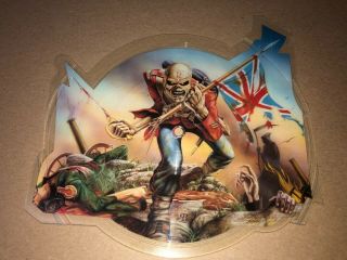 Iron Maiden The Trooper Rare Vinyl Shape Picture Disc Bruce Dickinson Eddie