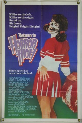 Return To Horror High Ff Orig 1sh Movie Poster Horror Comedy (1986)