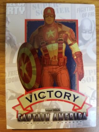 2011 Upper Deck Captain America The First Avenger P - 1 Poster Card Victory