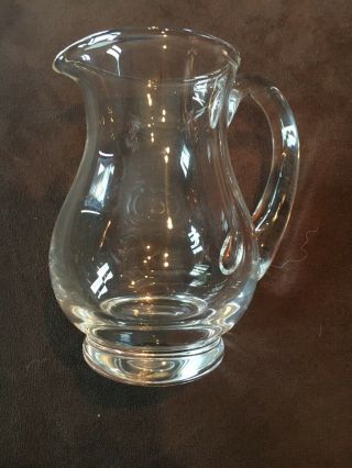 Tiffany & Co Crystal Glass Pitcher Carafe Signed 41/2 " Tall
