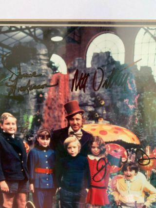 Willy Wonka GOLDEN TICKET Winners (5) Cast Signed & Frame Photo 4