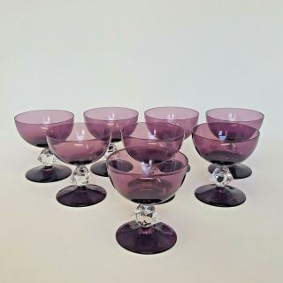 Aquarius Amethyst And Diamond Champagne Sherbert Glasses Set Of 8 Bryce Bros
