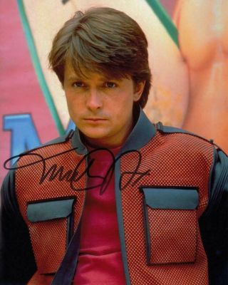 Michael J.  Fox Marty Mcfly,  Back To The Future Signed Autograph 8x10 Photo