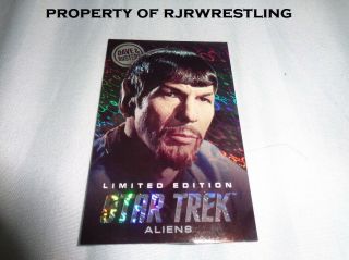 Rare Mr Spock Limited Edition Star Trek Aliens Dave And Busters Card Holo Foil