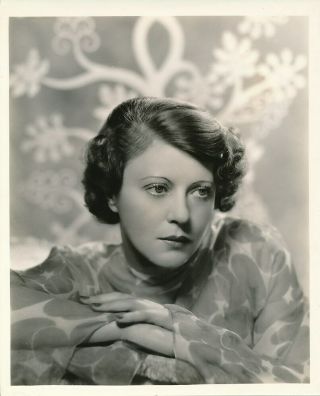 Ruth Chatterton Vintage 1930s Schafer Columbia Pictures Portrait Photo