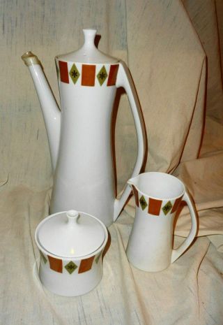 Vintage Forum International Ben Seibel Design Buffetware Teapot Creamer & Su 2