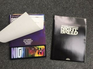 " Nightbreed " Two Press Kits,  Clive Barker,  1990 Movie And Video Releases Rare