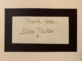 Stevie Nicks Hand Signed Cut Signature 3x5 Auto Autograph Fleetwood Mac Rare