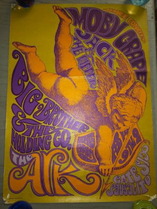 Vintage Portal Publications Poster San Francisco 1967 Janis Joplin