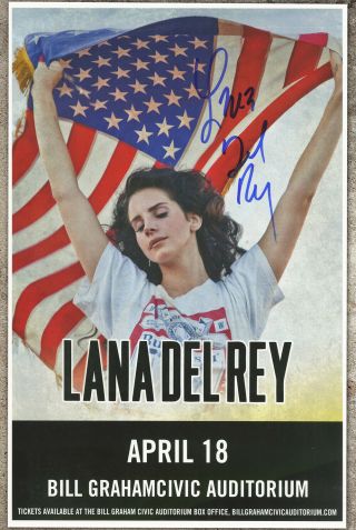 Lana Del Rey Autographed Live Show Gig Poster Video Games