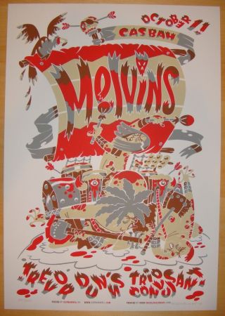 2004 The Melvins - San Diego Silkscreen Concert Poster S/n Guy Burwell