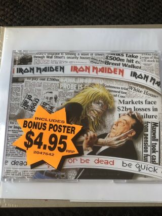 Iron Maiden Be Quick Or Be Dead Australian Cd,  Poster