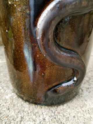 Catawba Valley Pottery snake face jug Michael Ball southern folk art alkaline 4