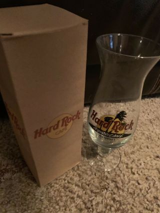 Hard Rock Cafe Kuwait Hurricane Mixed Cocktail Drink Glass W/ Box