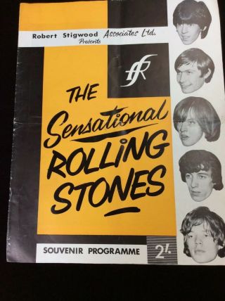 The Sensational Rolling Stones Souvenir Programme Robert Stigwood Presents 1960s