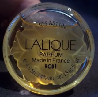 LALIQUE Miniature Perfume Bottle (full) 1996 Limited Edition 