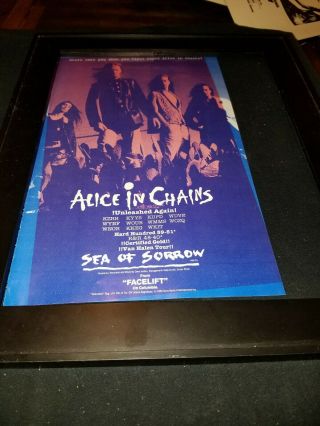 Alice In Chains Sea Of Sorrow Rare Radio Promo Poster Ad Framed 2