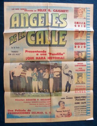 Angeles De La Calle Mexican Movie Poster Cuba Felix B.  Caignet 1954
