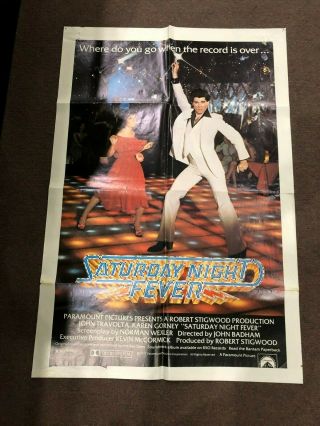 Saturday Night Fever Starring John Travolta 27x41 Movie Poster