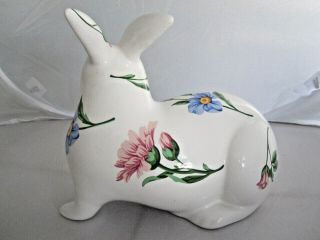 Tiffany & Co Sintra Floral Porcelain Bunny Rabbit Hand Painted 1996 Portugal 3