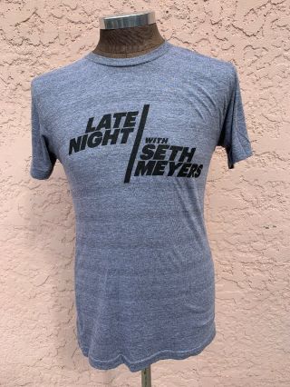 Late Night With Seth Meyers Shirt Medium Gray Nwot Promo Tv Show