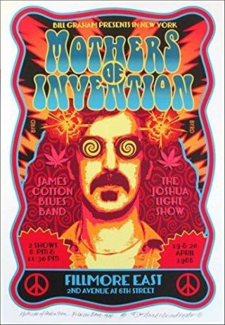 Frank Zappa Mothers Poster Fillmore East 