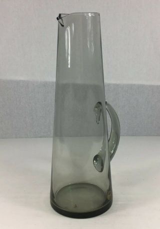 Vintage Kastrup Holmegaard Glass Jug Large Denmark 32cm In Height