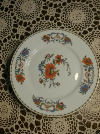 (4) Limoges France A Raynaud Vieux Chine Dinner Plates 10.  5 " Ceralene