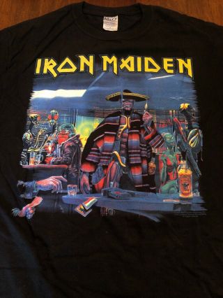Vtg Iron Maiden 2008 Tour T Shirt Mexico Eddie Rare Orig Somewhere Back In Time