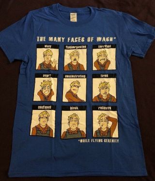 Loot Crate,  Firefly,  The Many Faces of Wash T - Shirt Top Size S,  Hoban Washburne 4