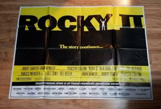 Rare Huge 42 X 58 Nyc Rocky Ii 1979 Movie Poster