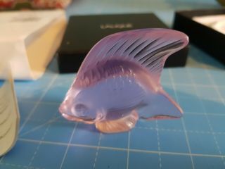Lalique Pink Glass Fish