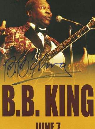 B.  B.  King autographed gig poster The Thrill Is Gone 3