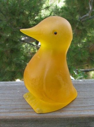 Vintage Sascha Brastoff Gold Color Resin Bird Figurine - Penguin?,  Woodpecker? 2