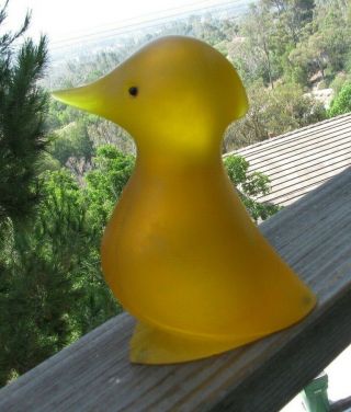 Vintage Sascha Brastoff Gold Color Resin Bird Figurine - Penguin?,  Woodpecker? 3