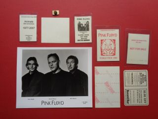 PINK FLOYD,  promo photo,  6 Backstage passes,  enamel steel pin,  RARE Originals 2
