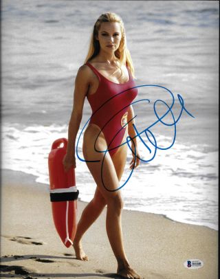 Pamela Anderson Signed 11x14 Photo - Pam Sexy Baywatch Beach Cj Beckett Bas