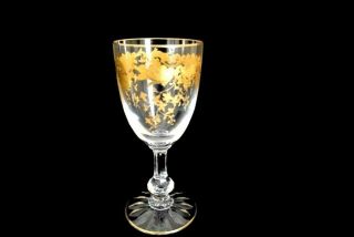 Massenet Clear (gold Encrusted) By St Louis Continental Goblet