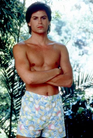 Rob Lowe Hunky 35mm Film Slide Bare Chest Youngblood