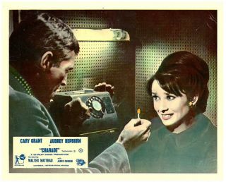 Charade Lobby Card Audrey Heburn James Coburn Phone Booth 1963