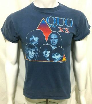 Status Quo - Xx Anniversary Tour 1982 - Old Og Vtg 1980`s Concert T - Shirt Rare