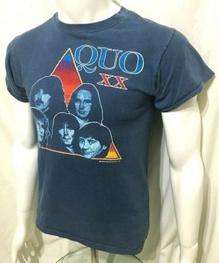 STATUS QUO - XX Anniversary Tour 1982 - Old OG Vtg 1980`s Concert T - Shirt Rare 5