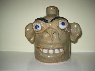 Ugly Face 7 " Jug Pottery Jerry Brown - Hamilton Alabama 07/09 Folk Art