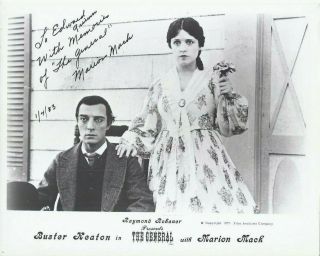 Marion Mack Signed Photo Autographed 10x8 The General 1973 Buster Keaton