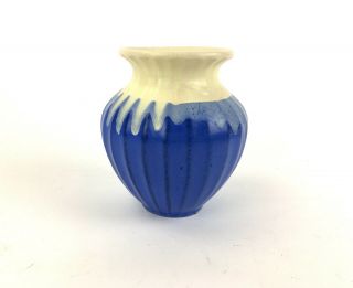 Vintage Blue & White Fulper Art Pottery Vase