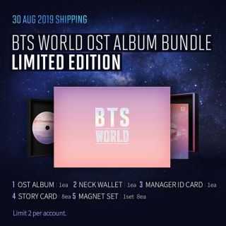 Kpop Idol Bts (防彈少年團) Official Goods Bts World Ost Limited Edition Package