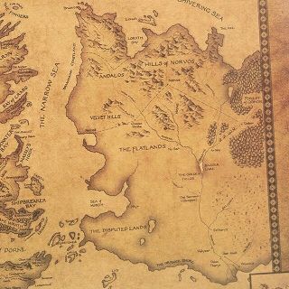 Retro Game of Thrones Westeros Map Quality Decor Wall Poster 42cm x 36cm 3