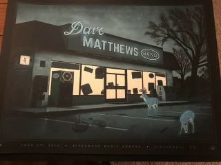 Dave Matthews Band Poster Cincinnati Nicholas Moegly Ap S/n